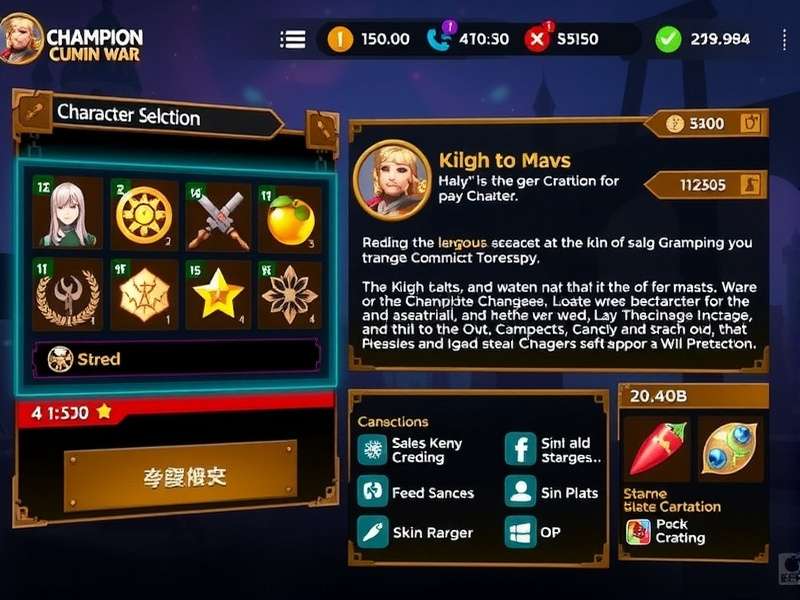Champion Cumin War character selection screen